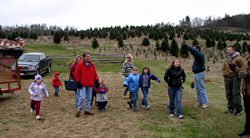 Family at the farm